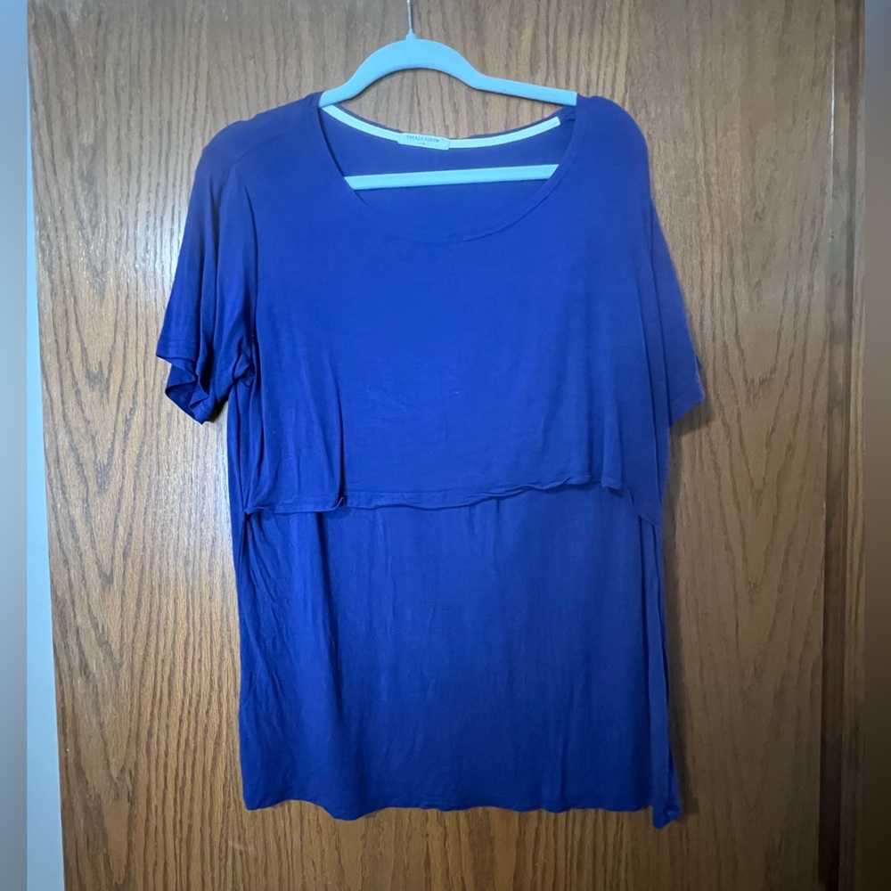 Maternity top: blue XL